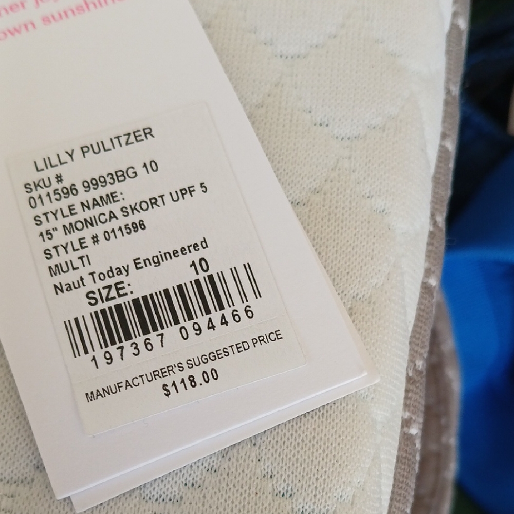 NWT Lilly Pulitzer Blue and Pink Floral Pencil Skirt Nwt - Picture 4 of 5